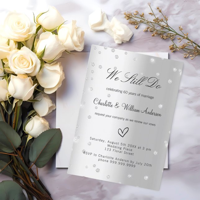 Convites Renovação da promessa de prata, 60º aniversário de (Criador carregado)
