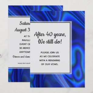 Convites Renovação de Voto Conjugal Fractal em Concha de Ab