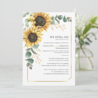 Renovação de Voto de Casamento de Girassol Floral 