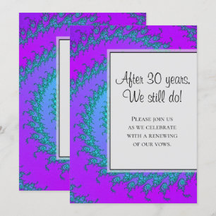Convites Renovação de Voto de Casamento Moderno com Padrão 