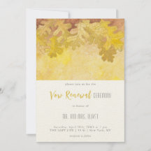 Renovação de Voto de Folhas de Carvalho de Outono