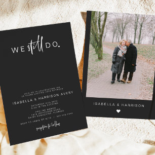 Convites Renovação de Voto de Fotografia Contemporânea P