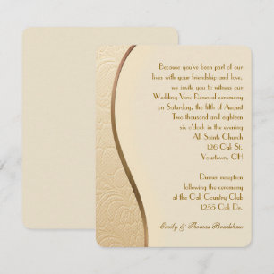 Convites Renovação de Vow de Casamento Dourado