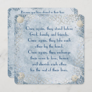 Convites Renovação de Vow de Casamento Náutico