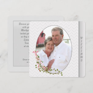 Convites Renovação de vow de quadro fotográfico gravado 