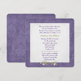 Convites Renovação de Vow do casamento da Frame Roxo
