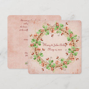 Convites Renovação de Vow do Wreath de Casamento