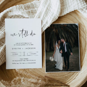 Convites Renovação de Vow Minimalista STELLA Ainda Fazemos