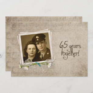 Convites Renovação de Vow no 65º aniversário de casamento