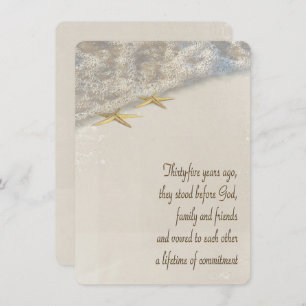 Convites Renovação de Vow Starfish pelo 35º aniversário