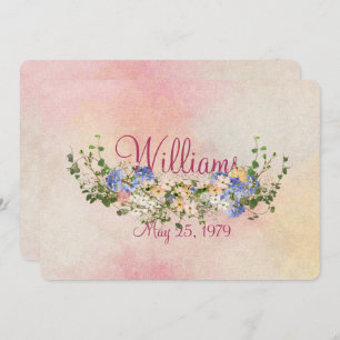 Convites renovação de wow do casamento de flores e mariquin