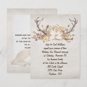 Convites Renovação do buquê e dos veados no outono