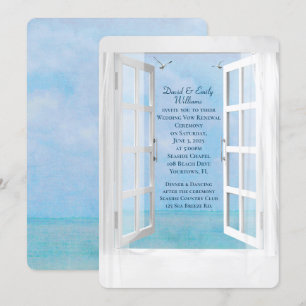 Convites Renovação do vício de casamento da Janela de Ex