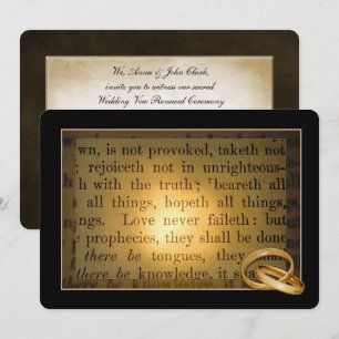 Convites Renovação do voto das alianças de casamento