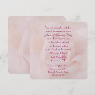 Convites Renovação do voto de casamento do rosa do rosa