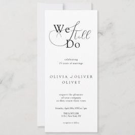 Convites Renovação do Vow Branco e Preto Shailene