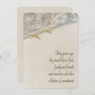 Convites Renovação do Vow Starfish para 30