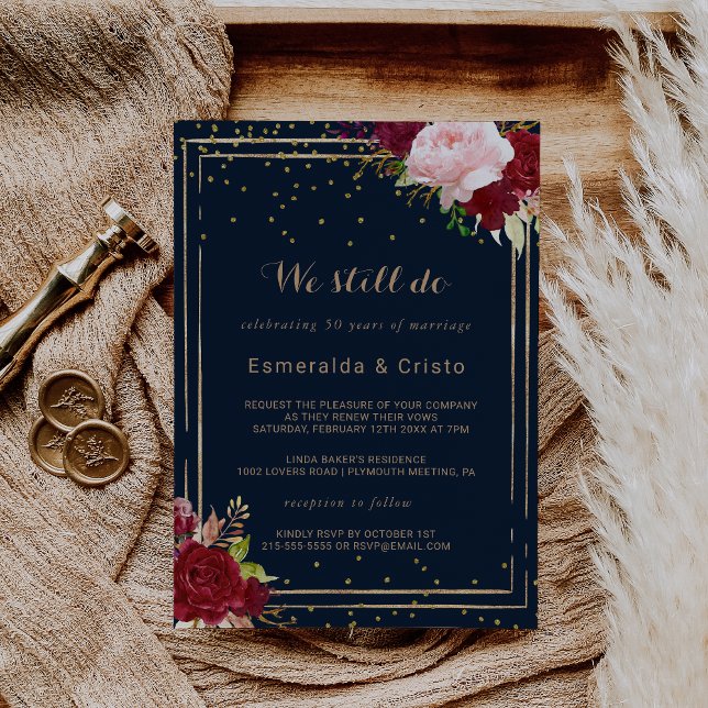 Convites Renovação Geométrica Dourada de Vacas Tropicais Ve (Criador carregado)