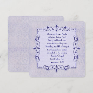 Convites renovação roxa do voto de casamento do Victorian