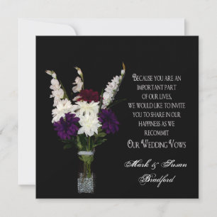 Convites Renovando Vows de Casamento - Esquema de Flor