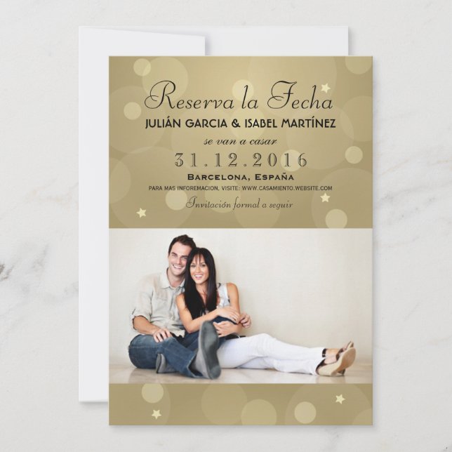 Convites Reserva la Fecha Casamiento Anuncio Targeta Foto (Frente)