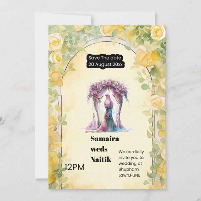 Convites Reserve a Data (Frente)