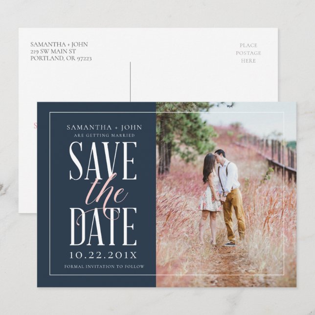 Convites Reserve a Data (Frente/Verso)