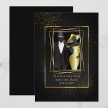 Reserve a Data | Escuro Elegante e brilho Dourado