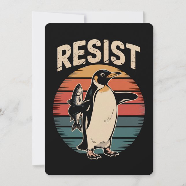 Convites Resistência ao ativismo dos pinguins Protesto Tari (Frente)