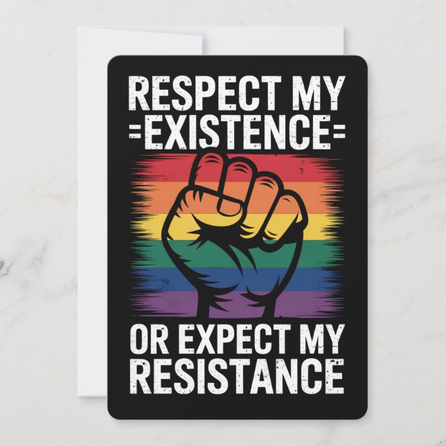 Convites Respeite minha existência ou espere minha resistên (Frente)