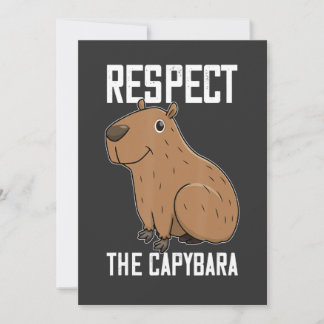 Convites Respeite O Capybara Roedor Engraçado Foto Capibara