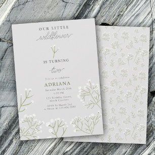 Convites Respiração de Bebê Aquarela Gypsophila Menina Aniv