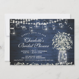 Convites Respiração do bebê Mason Jar Chá de panela Russo A