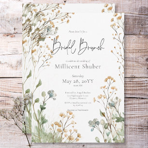 Convites Respiração Rustic Baby's Breath Watercolor Bridal 