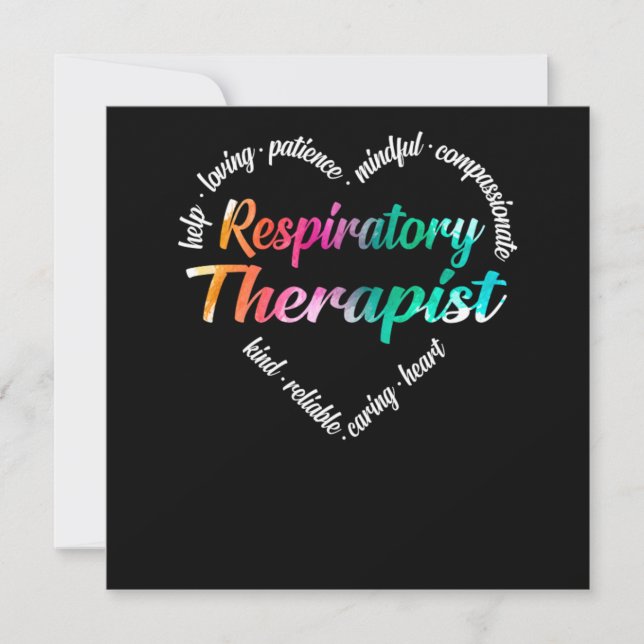 Convites Respiratory Therapist Respiratory Therapist Heart  (Frente)