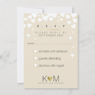 Convites responder rsvp elegante, romântico amor casamento