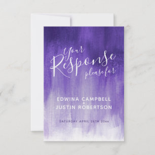 Convites Resposta de casamento de arte moderna com abstrato