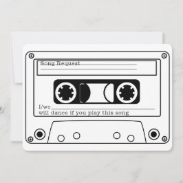 Convites Resposta de Casamento em Fita de Música Retro Esti