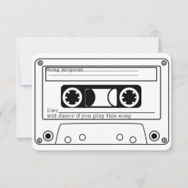 Convites Resposta de Casamento em Fita de Música Retro Esti