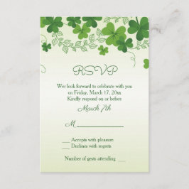 Convites Resposta de Casamento Trevo Irlandês