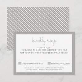 Convites RESPOSTA DE CONFIRMAÇÃO DE RSVP padrão de faixa ci