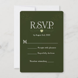Convites Resposta de RSVP de Casamento Florestal Rústico Bo