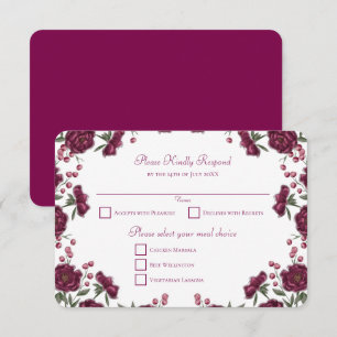 Convites Resposta de RSVP de Casamento Rosa Marrom