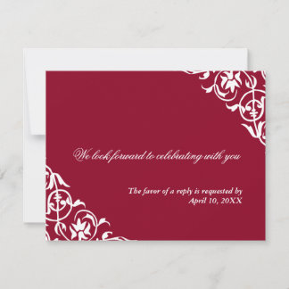 Convites Resposta de RSVP de envelope de casamento com perg