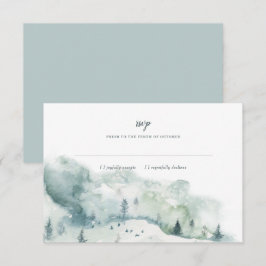 Convites Resposta de RSVP para Casamento Winter Mystère