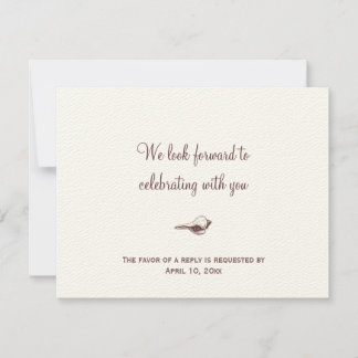 Convites Resposta de RSVP para invólucro de casamento com c