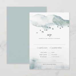 Convites Resposta de RSVP+REFEIÇÃO para Casamento Winter My