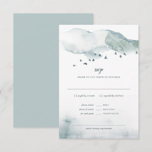 Convites Resposta de RSVP+REFEIÇÃO para Casamento Winter My