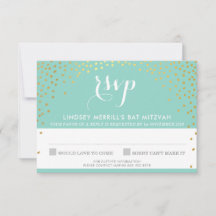 RESPOSTA DE RSVP resposta rustico dourado mini con