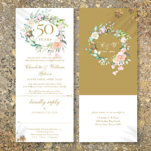 Convites Resposta para Aniversário de Bodas de Ouro 50 anos